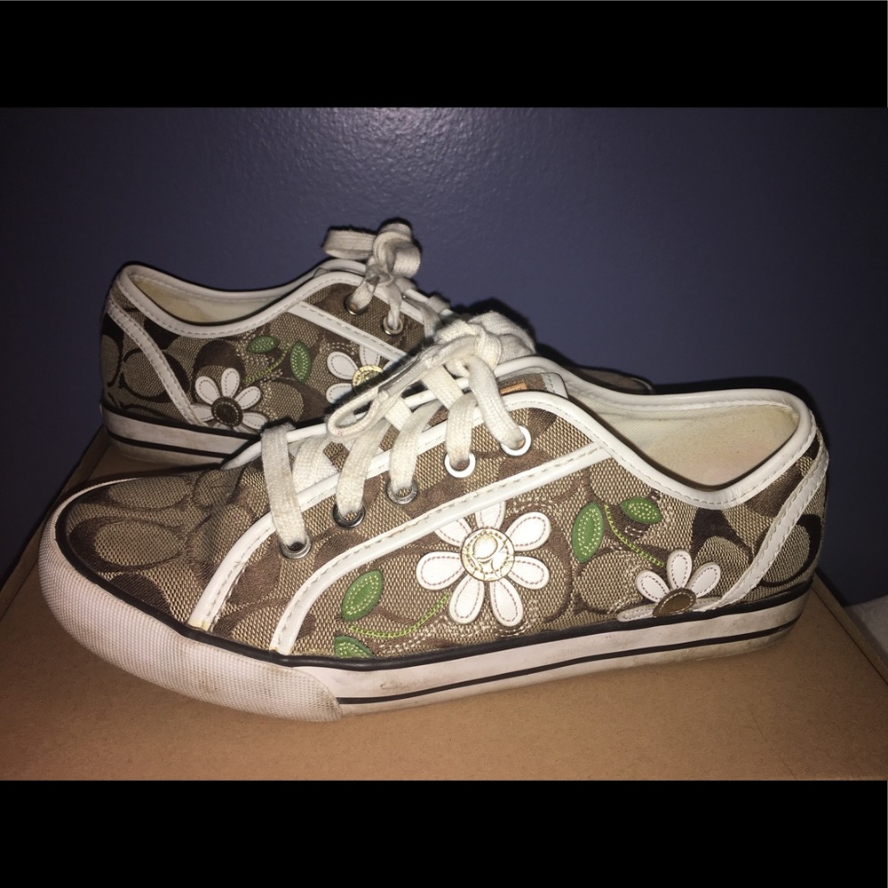 Coach sneakers flower pattern